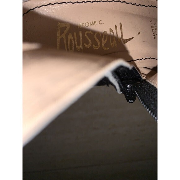 Jerome C. Rousseau Black Alligator Print Leather Lace Up Wedge Boots‎ 36.5 US6 - Picture 12 of 12